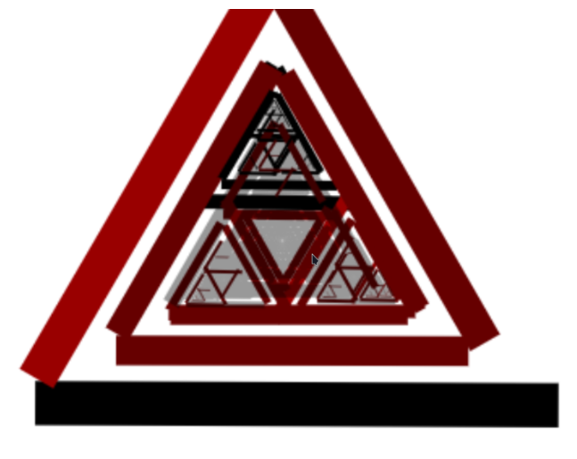 Sierpinski-triangle-like recursive drawing